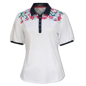 Womens Swing Tech™ Engineered Print Golf Polo Size M\M